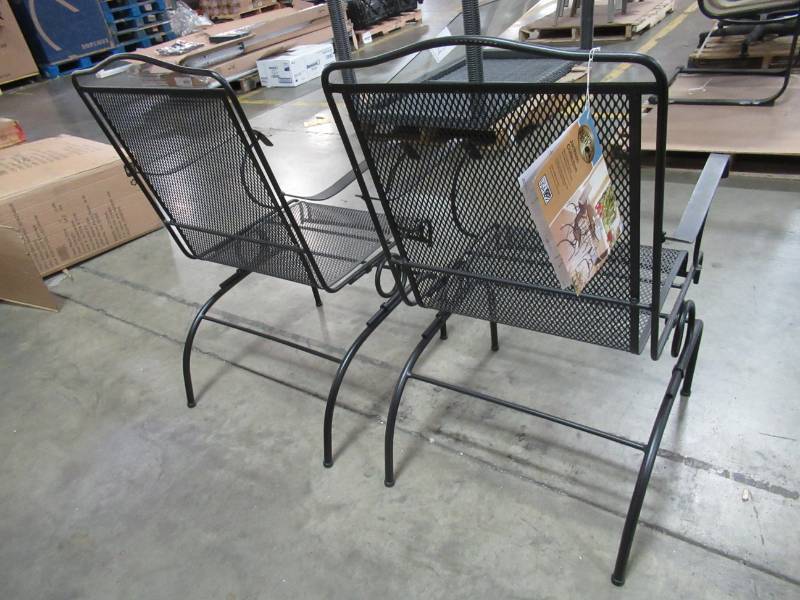 2 Hampton Bay Jackson Collection Wrought Iron Patio Rocking Motion Chairs Mn Home Outlet Burnsville 116 Saturday Pick Up Only 10 00am 2 00pm No Exceptions K Bid