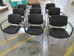 lot 174 image: (9) Office Star Products Stackable Black Visitor OfficeWaiting RoomConferenceMeeting Chairs STC3410-231