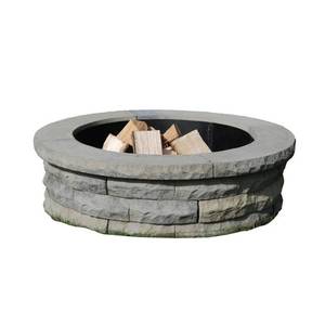 lot 31 image: Nantucket Pavers Ledgestone 47 in. Concrete Fire Pit Ring Kit Gray Variegated 72002