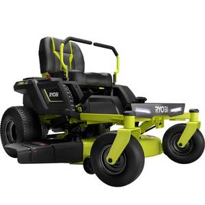 lot 64 image: Ryobi 42 in. 100 Ah Battery Electric Zero Turn Riding Mower RY48ZTR100