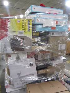 lot 102 image: WHOLESALE MIXED PALLET OF RETURNS - HOME DECOR AND SHOP EQUIPMENT