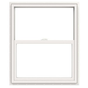 lot 257 image: JELD-WEN V-4500 Vinyl New Construction White Exterior Single Hung Window 30-in x 42in