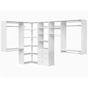 lot 267 image: Easy Track 9.5-ft W x 7-ft H White Wood Closet Kit PH43-WH