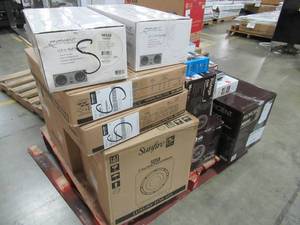 lot 255 image: WHOLESALE MIXED PALLET OF RETURNS - SPEAKERS AND ELECTRONICS
