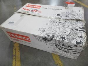 lot 261 image: Franke Fast-In 33.5-in x 22.5-in Stainless Steel Single-Basin Drop-in or Undermount 1-Hole CommercialResidential Kitchen Sink HFS3322-1 - Corners are bent.