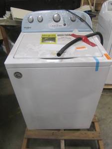 lot 114 image: Whirlpool 4.3 cu. ft. High-Efficiency Top Load Washer with Quick Wash in White, 12 Cycles WTW5000DW