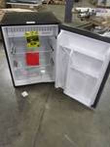 lot 156 image: GE 5.6 cu. ft. Mini Refrigerator in Stainless Steel GCE06GSHSB. Dented