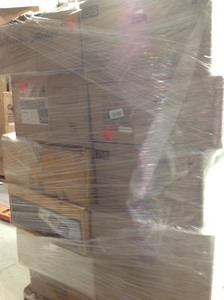 Approx. 6ft tall pallet of New and in like new condition Elkay, Kholer, Haus, Glacier Bay, American STD Stainless steel sinks kitchen products and more retail value over $2000 please review pictures of product condition