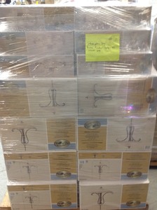 Lot of New Mix Hampton Bay Lamps Approx. 5 ft tall pallet  Reims Pendant lamps (16 total)  Olivet (10 total) over $1800 Retail Value