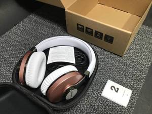 lot 2 image: MeesSport T3 High Performance Wireless BlueTooth Headphone White Rose Gold