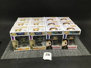 lot 28 image: HUGE LOT of 12 - Pop Marvel, Heros, Guardians of the Galaxy Figures- Groot (6) and Wonder Woman (6)