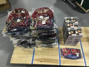 lot 31 image: Resellers Lot - 19 Pop Marvels Wonder Woman Figures, 52 Wonderwoman Backpacks, 1 Wonder Woman Knapsack