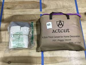 lot 63 image: Mixed Lot of 2-Actcut 4.5cm Floor Rug Purple, Homenote Kitchen Rug Whit Grey