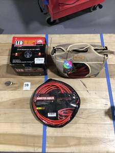 lot 70 image: Mixed Lot of 3-Fitt Flow Garden hose, Autogen Booster Cables 20ft, LED Full Astern Tail Light 30W Reversing Design