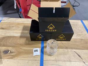 lot 86 image: Lot of Glassware- SPADES Glassware Set- Three individually packaged glassware gift sets