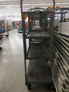 Wheeled Metal 4 shelf transportation Cart