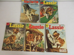 lot 408 image: LASSIE AND RIN TIN TIN COMICS BY DELL