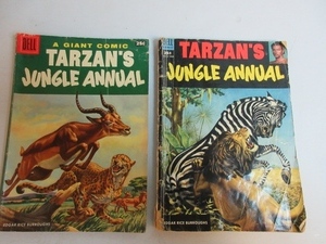 lot 418 image: TWO EDITIONS OF TARZANS JUNGLE ANNUAL BY DELL