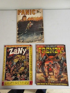 lot 427 image: PANIC, ZANY AND FRENZY MAGAZINES ALL FROM 1958