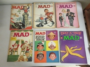 lot 436 image: SIX ISSUES OF MAD MAGAZINE FROM 1965, 1966, 1967, 1968