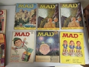 lot 431 image: SIX ISSUES OF MAD MAGAZINE FROM 1957
