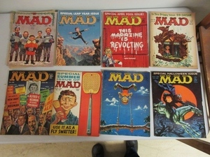 lot 434 image: EIGHT ISSUES OF MAD MAGAZINE FROM 1960