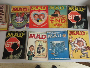 lot 433 image: EIGHT ISSUES OF MAD MAGAZINE FROM 1959