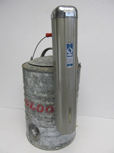 lot 69 image: Vintage IGLOO Galvanized 3 Gallon Water Cooler w Cup Dispenser