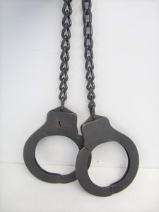 lot 38 image: Pair of Old Vintage HARVARD LOCK COMPANY Handcuffs