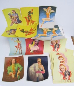 lot 39 image: Group of Vintage 1940s Era Pinup Girl Prints