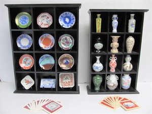 lot 78 image: Vintage 1980 Franklin Porcelain Miniature Oriental Plate & Vase Collection