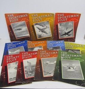 lot 159 image: Group of Vintage 1930s SPORTSMAN PILOT Airplane Magazines