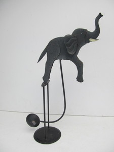 lot 161 image: Metal Balancing Elephant 