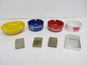 lot 170 image: Group of Vintage Zippos Ashtrays etc
