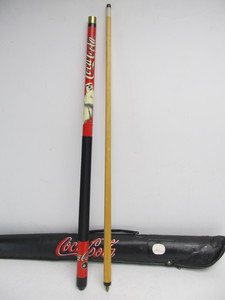 lot 176 image: Coca Cola Pool Cue wCase