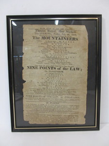 lot 101 image: Original Early 19th Century Theatre Royal London Comedy Play HandbillBroadside - 1818