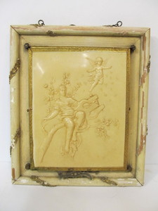 lot 134 image: Antique Signed JENNINGS BROS Brass & Celluloid Tri-Fold Mirror