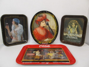lot 137 image: Group of Vintage etc Coca Cola Trays