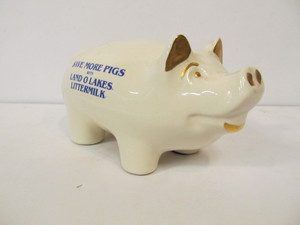 lot 213 image: Vintage LAND O LAKES Advertising Piggy Bank