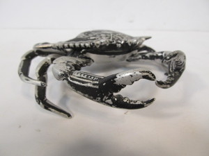 lot 215 image: Antique Aluminum Crab Inkwell Souvenir From Cleveland, Ohio
