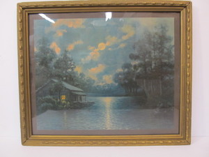 lot 218 image: Antique George Burton Drake Framed Print