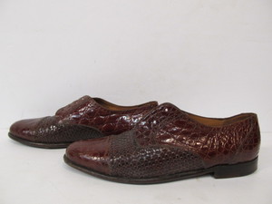 lot 223 image: Vintage Italian Genuine Crocodile Mens Dress Shoes - Size 11M