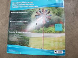 lot S3 image: Reversible Extra Large Wind Spinner Catcher 23 Wide, 83 High Weather Resistant Finish