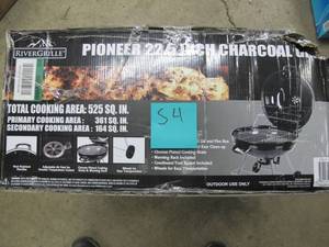 lot S4 image: RiverGrille Pioneer 22.5 in. Charcoal Grill in Black