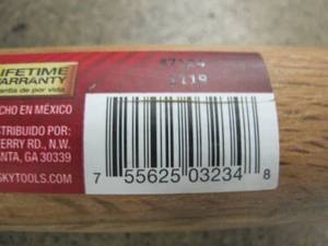 lot S5 image: Husky 2.5 lb. Pick Mattock with Wooden Handle