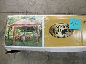 lot S11 image: Hampton Bay Stockton 12 ft. x 12 ft. Pop-Up Gazebo Instant Canopy