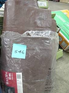 lot S46 image: Everbilt 16 ft. x 20 ft. BrownSilver Heavy Duty Tarp