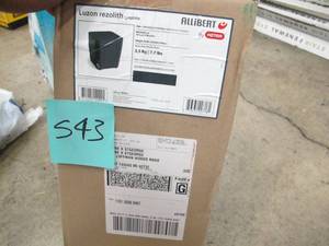 lot S43 image: Luzon Rezolith Graphite Outdoor Side Table with Storage