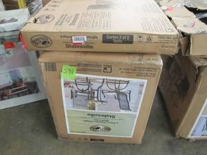 lot S94 image: Hampton Bay View the Collection Statesville 3-Piece Steel Outdoor Bistro Set