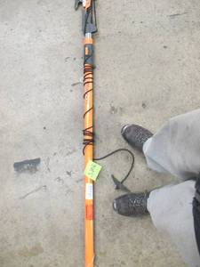 lot S106 image: Fiskars PowerLever 1-18 in. Cut Capacity Steel Saw Blade 15 in. Fiberglass Pole 14 ft. Tree Pruner
